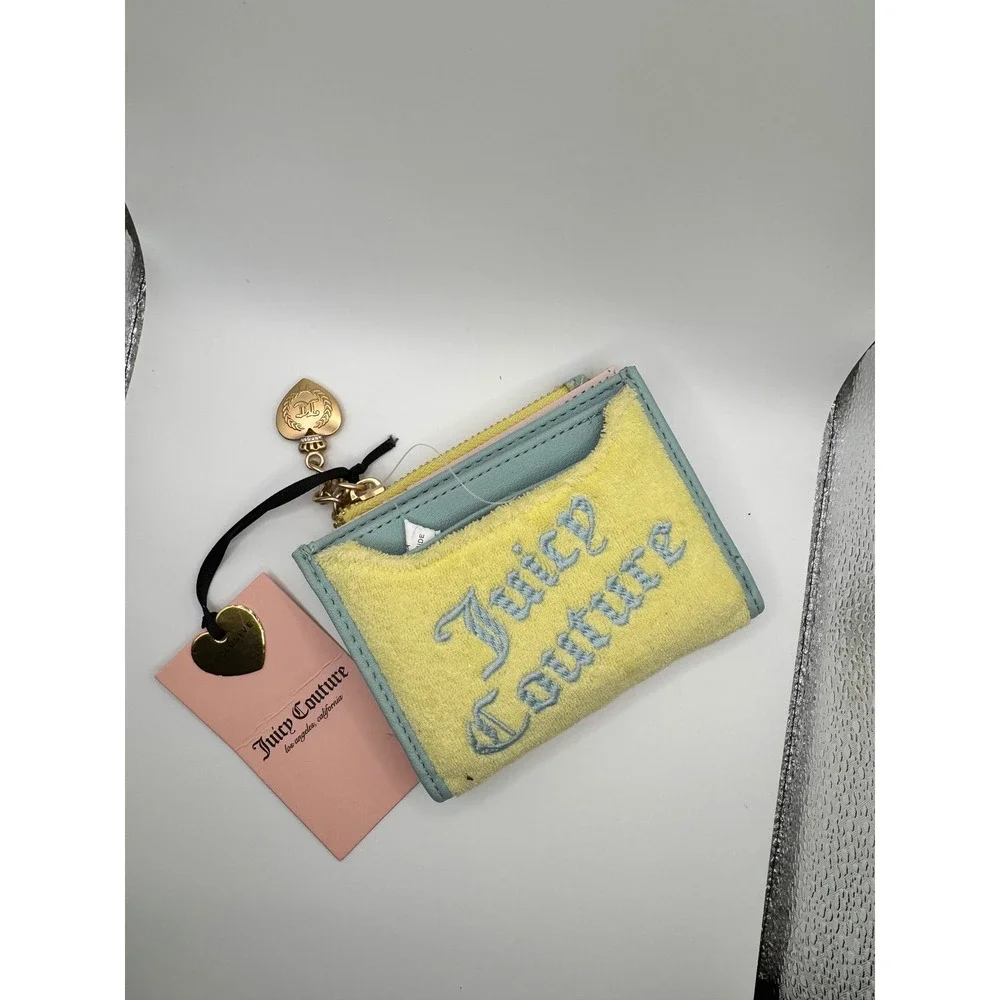 Juicy Couture Gelato on the Beach Bifold Wallet Yellow Terry Cloth 13JCD64MX-TY